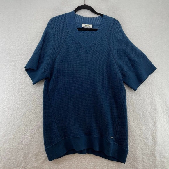 Lacoste + Malandrino Womens tunic size Large Wool cashmere blend knit Blue soft - Picture 1 of 8